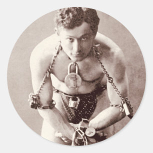 Harry Houdini (c.1899) Classic Round Sticker
