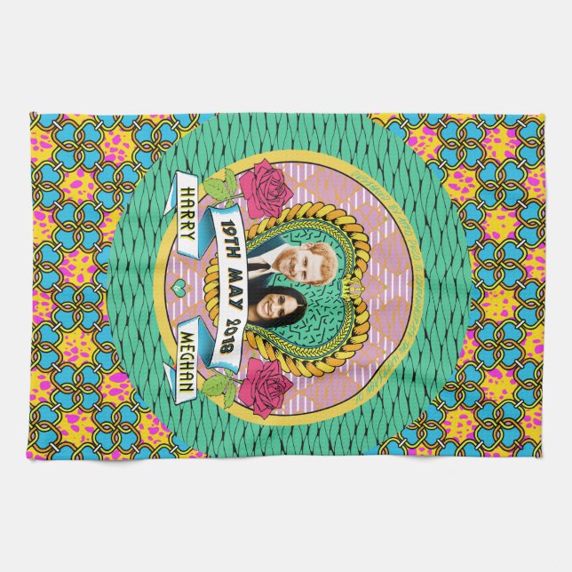 HARRY & MEGHAN COMMEMORATIVE WEDDING TEA TOWEL (Horizontal)