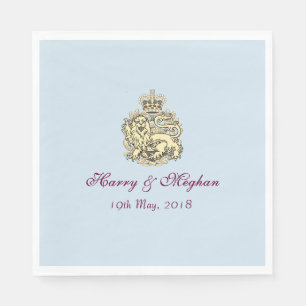Harry Meghan Posh Royal Wedding Party Napkins