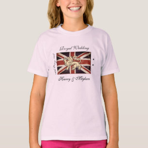Harry Meghan Royal Wedding Kids T-Shirt