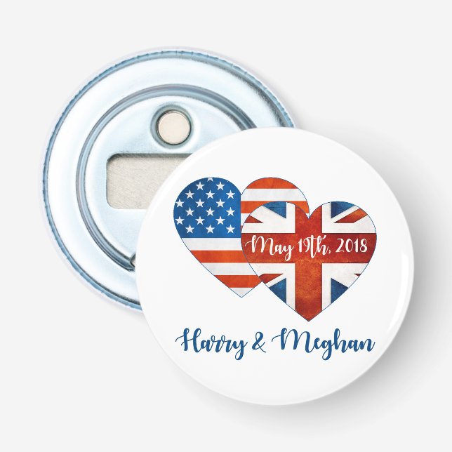 Harry & Meghan Wedding, May 19th 2018 Bottle Opener (Front)