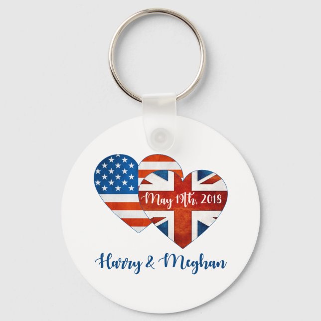 Harry & Meghan Wedding, May 19th 2018 Key Ring (Front)