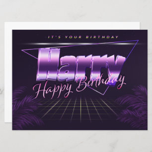 Harry Name First Name pura retro card Birthday