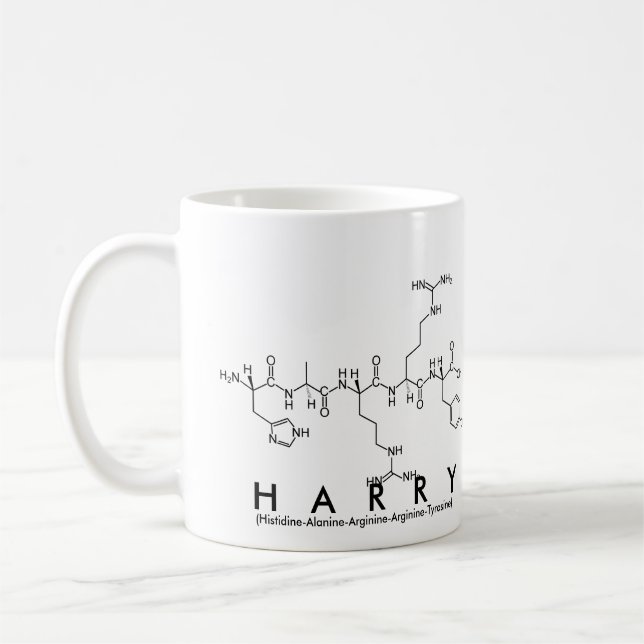 Harry peptide name mug (Left)