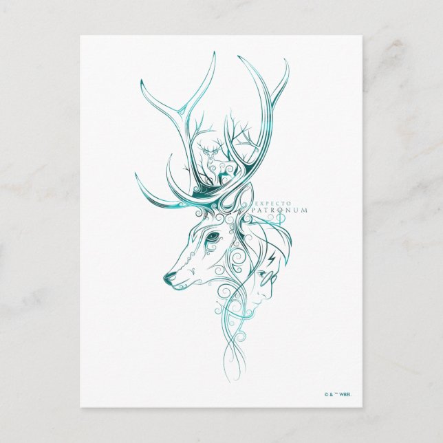 Harry Potter | Aguamenti EXPECTO PATRONUM™ Stag Postcard (Front)