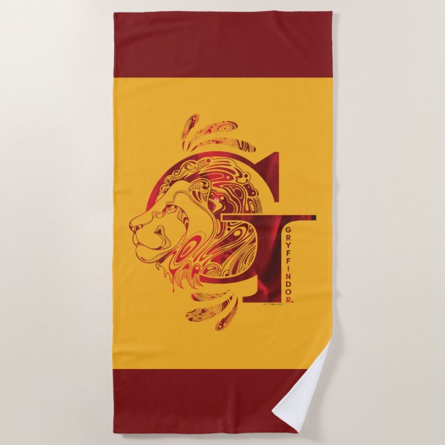 Harry Potter | Aguamenti GRYFFINDOR™ Graphic Beach Towel (Front)
