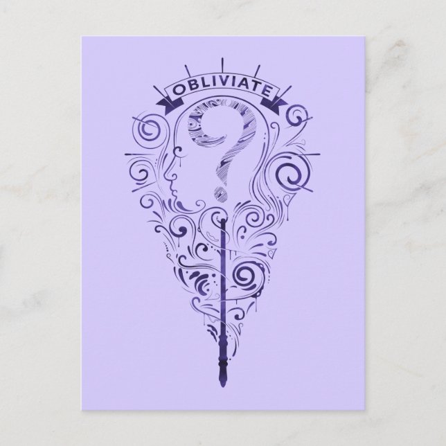 Harry Potter | Aguamenti Obliviate Graphic Postcard (Front)