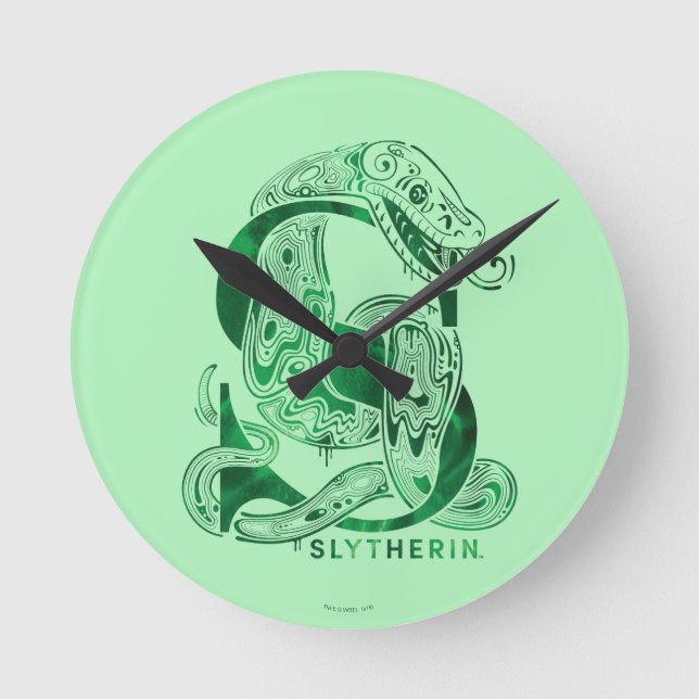 Harry Potter | Aguamenti SLYTHERIN™ Graphic Round Clock (Front)