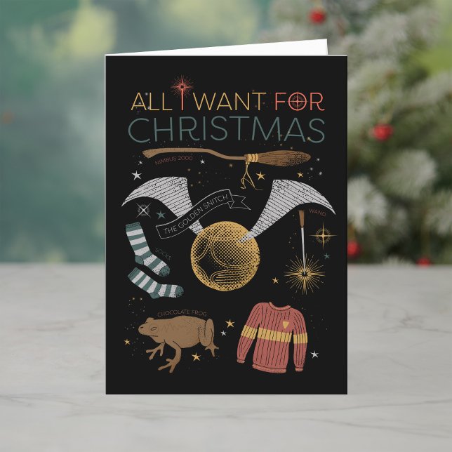 HARRY POTTER™ All I Want For Christmas Holiday Card (Creator Uploaded)