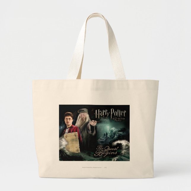Harry Potter and Dumbledore Large Tote Bag (Front)
