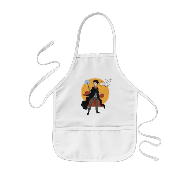 HARRY POTTER™ and Hedwig Illustration Kids Apron (Front)