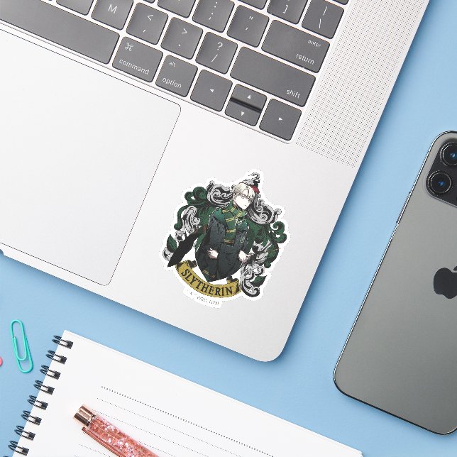 HARRY POTTER™ | Anime Draco Malfoy House Crest (Laptop w/ iPhone)