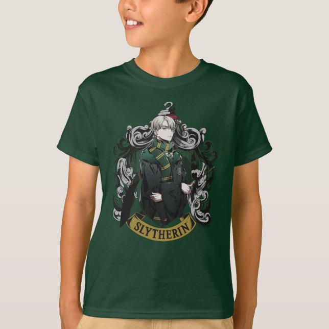 HARRY POTTER™ | Anime Draco Malfoy House Crest T-Shirt (Front)