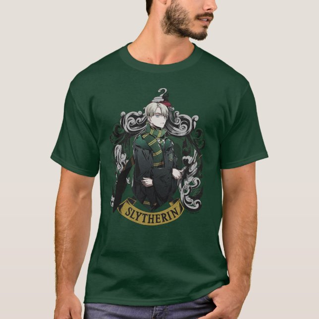 HARRY POTTER™ | Anime Draco Malfoy House Crest T-Shirt (Front)