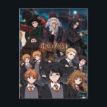 HARRY POTTER™ Anime Ensemble Scene Postcard<br><div class="desc">Celebrate the magic, mystery, and unforgettable characters of the wizarding world with this stunning Harry Potter™ ensemble design. Featuring beloved heroes and iconic figures from Hogwarts™, this richly detailed artwork brings together students, professors, and rivals in one dramatic, star-filled scene. At the heart of the design stand Harry Potter™, Hermione...</div>