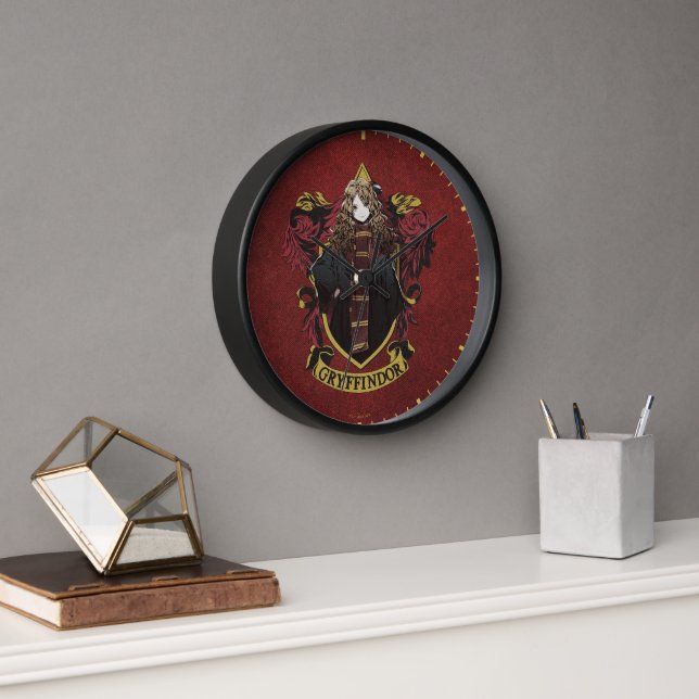 HARRY POTTER™ | Anime Hermione House Crest Clock (Office)