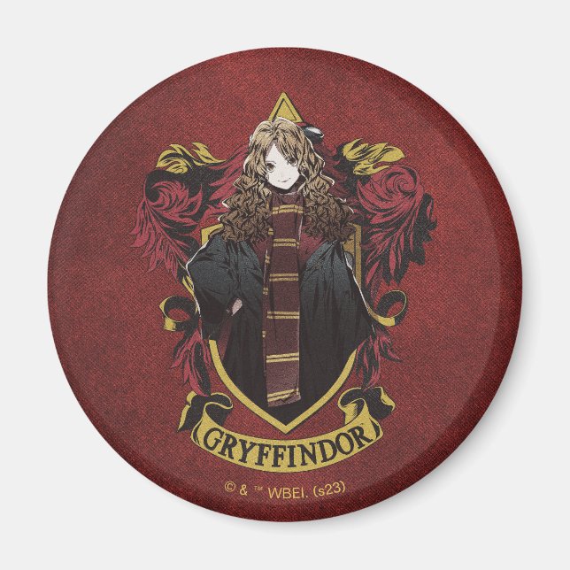 HARRY POTTER™ | Anime Hermione House Crest Magnet (Front)