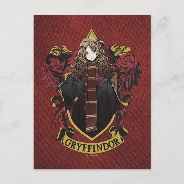 HARRY POTTER™ | Anime Hermione House Crest Postcard (Front)