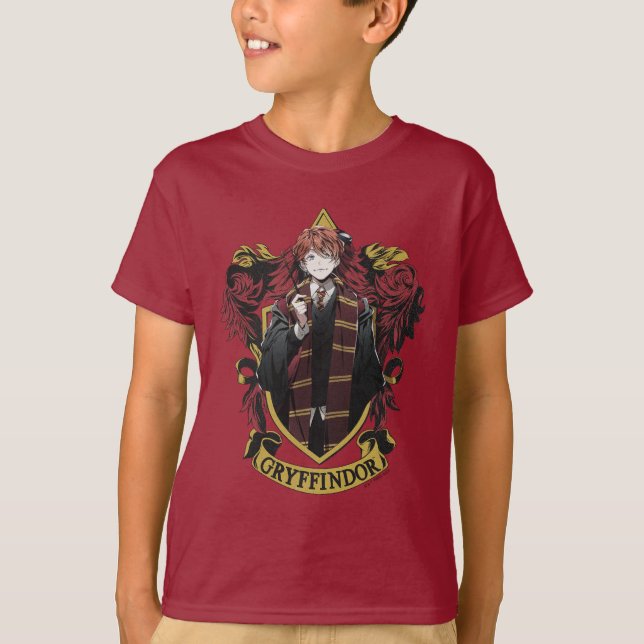 HARRY POTTER™ | Anime Ron Weasley House Crest T-Shirt (Front)