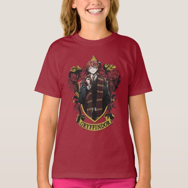 HARRY POTTER™ | Anime Ron Weasley House Crest T-Shirt (Front)