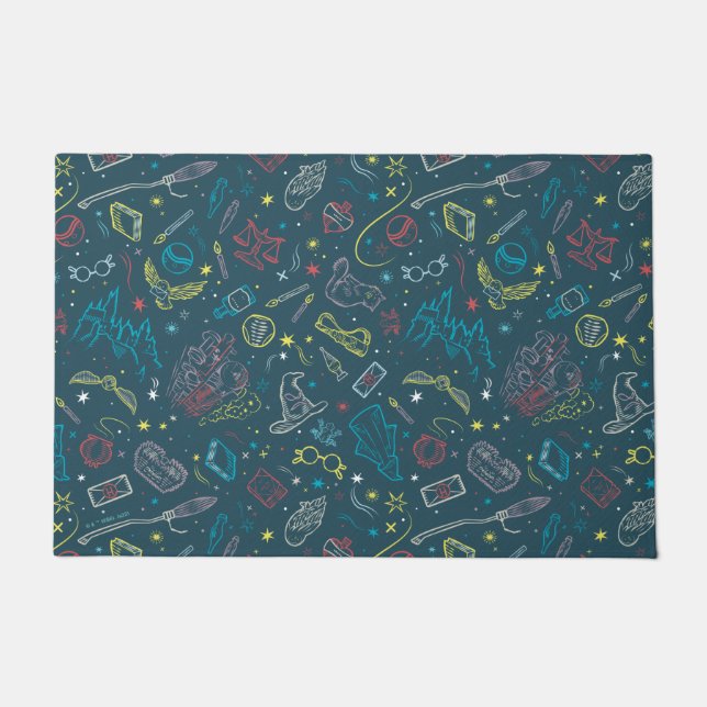 HARRY POTTER™ Artefacts Line Art Pattern Doormat (Front)