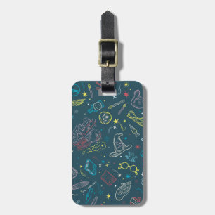 HARRY POTTER™ Artefacts Line Art Pattern Luggage Tag