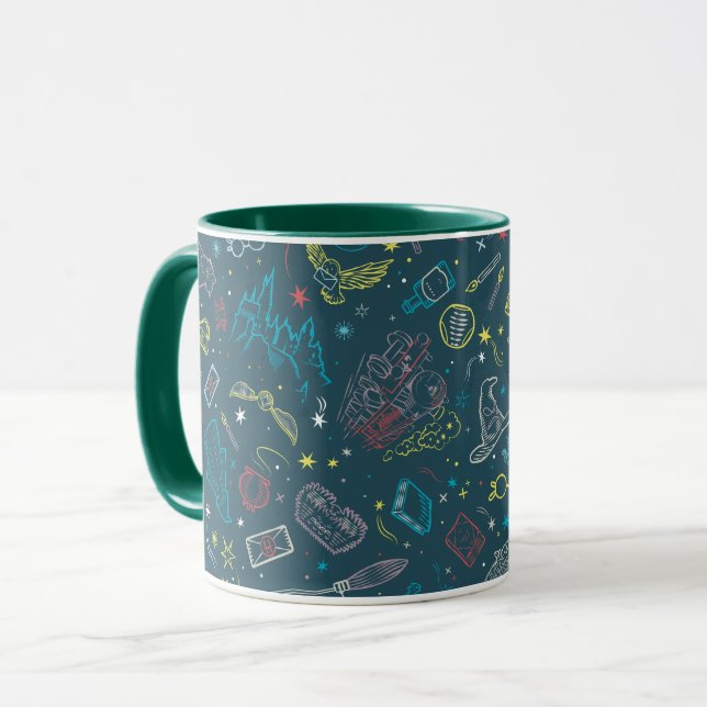 HARRY POTTER™ Artefacts Line Art Pattern Mug (Front Left)