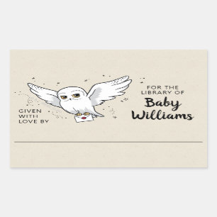 HARRY POTTER™ Baby Shower Gift Book Plate Rectangular Sticker