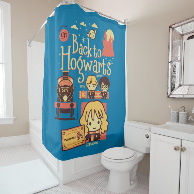 HARRY POTTER™ | BACK TO HOGWARTS™ SHOWER CURTAIN (In Situ)