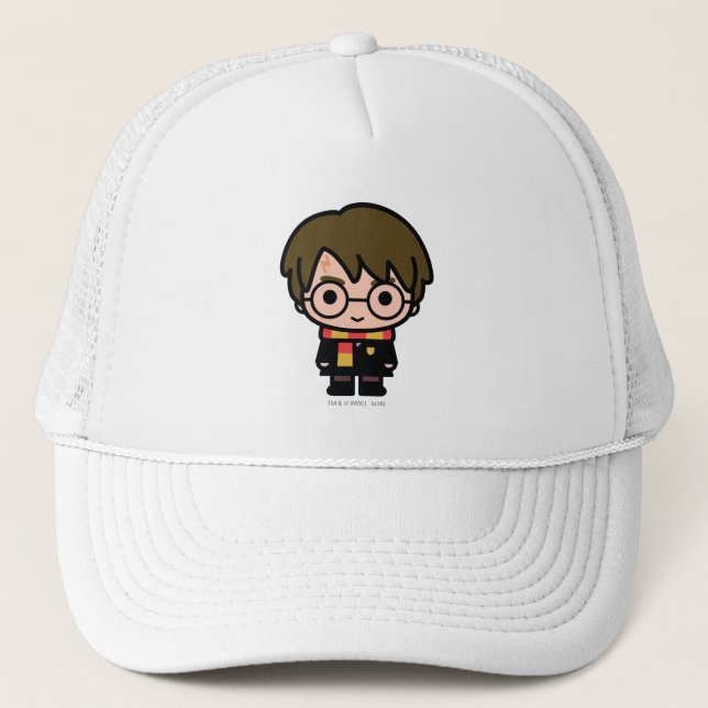 Harry Potter Cartoon Character Art Trucker Hat (Front)