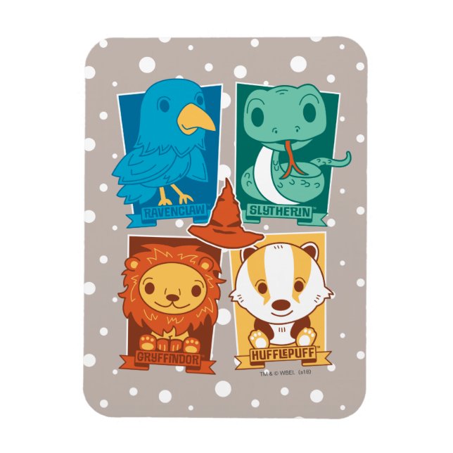 HARRY POTTER™ | CARTOON HOGWARTS™ HOUSES MAGNET (Vertical)