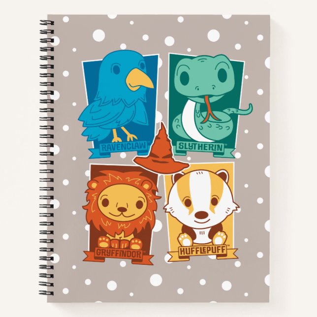 HARRY POTTER™ | CARTOON HOGWARTS™ HOUSES NOTEBOOK (Front)