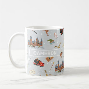 Harry Potter Cartoon Hogwarts Pattern Coffee Mug