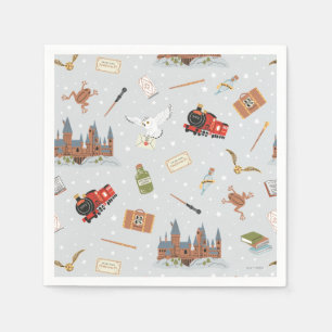 Harry Potter Cartoon Hogwarts Pattern Napkin