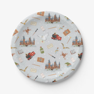 Harry Potter Cartoon Hogwarts Pattern Paper Plate