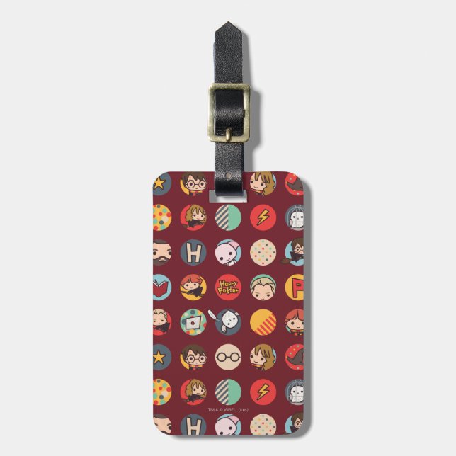 Harry Potter Cartoon Icons Pattern Luggage Tag (Front Vertical)