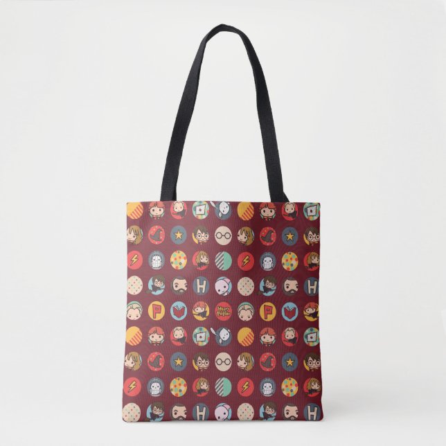Harry Potter Cartoon Icons Pattern Tote Bag (Front)