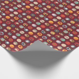 Harry Potter Cartoon Icons Pattern Wrapping Paper