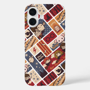 Harry Potter Cartoon Scenes Pattern iPhone 16 Case
