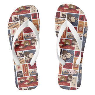 Harry Potter Cartoon Scenes Pattern Jandals