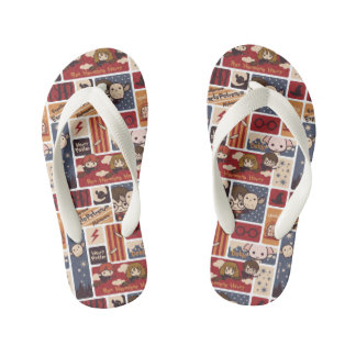 Harry Potter Cartoon Scenes Pattern Kid's Jandals