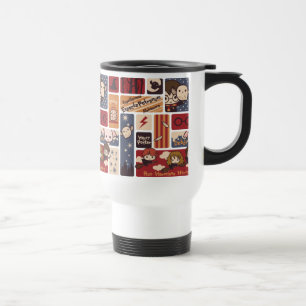 Harry Potter Cartoon Scenes Pattern Travel Mug