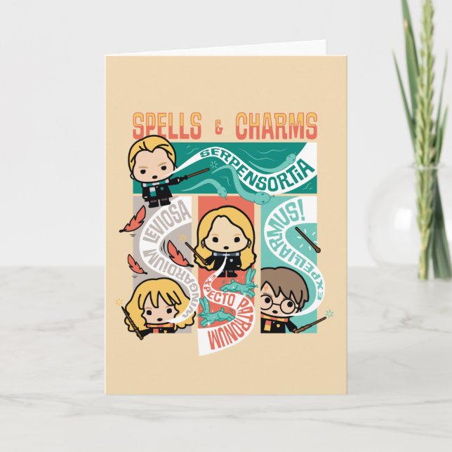 HARRY POTTER™ | CARTOON SPELLS & CHARMS CARD (Front)