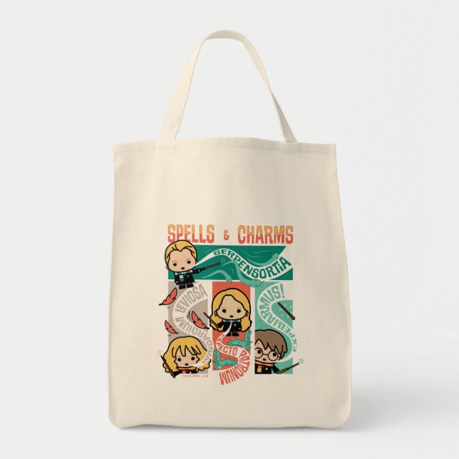 HARRY POTTER™ | CARTOON SPELLS & CHARMS TOTE BAG (Front)
