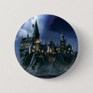 Harry Potter Castle   Moonlit Hogwarts 6 Cm Round Badge
