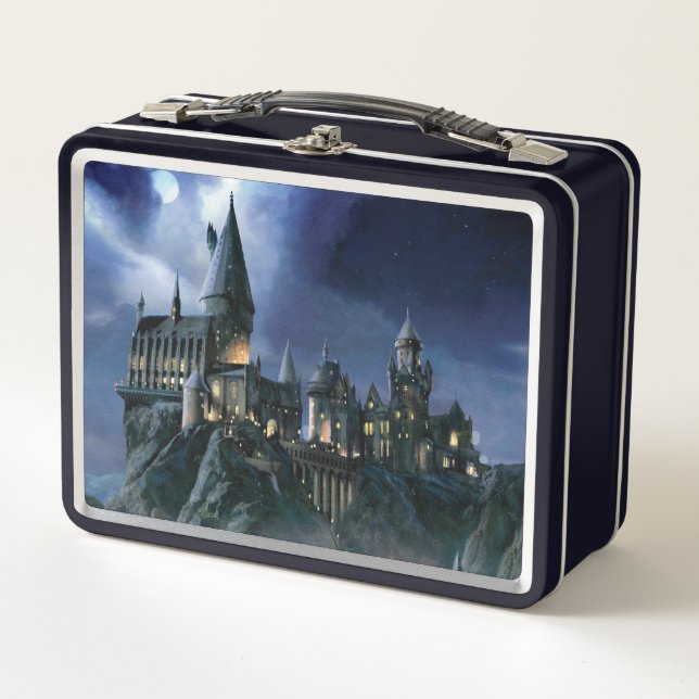 Harry Potter Castle | Moonlit Hogwarts Metal Lunch Box (Front)