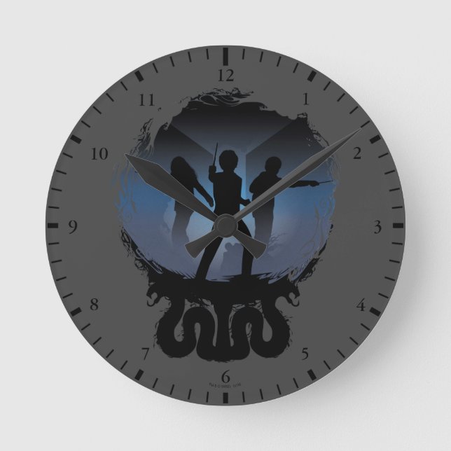 Harry Potter | Chamber of Secrets Silhouette Round Clock (Front)