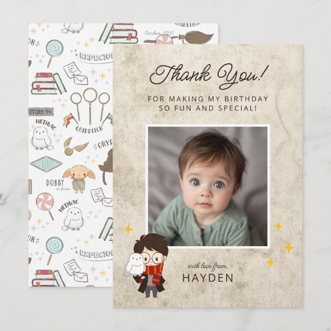 HARRY POTTER™ Character Magical Arch Birthday Thank You Card (Front/Back)