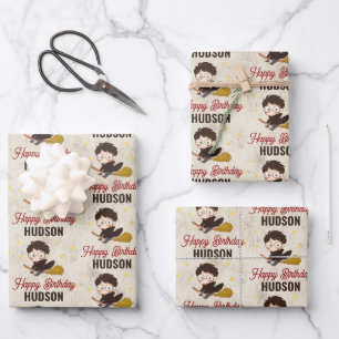 HARRY POTTER™ Character Magical Arch Birthday Wrapping Paper Sheet