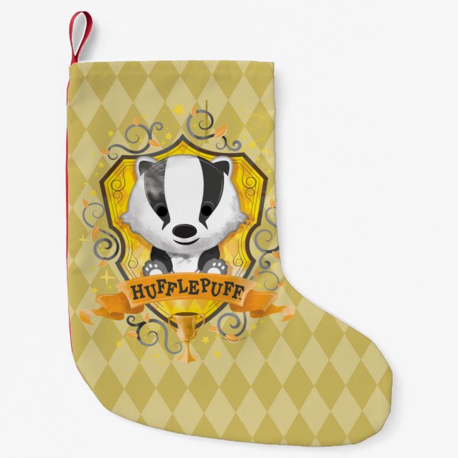 Harry Potter | Charming HUFFLEPUFF™ Crest Small Christmas Stocking (Front)